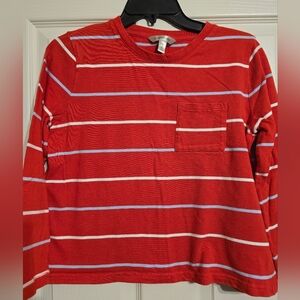 Banana Republic Orange Striped Crop Top